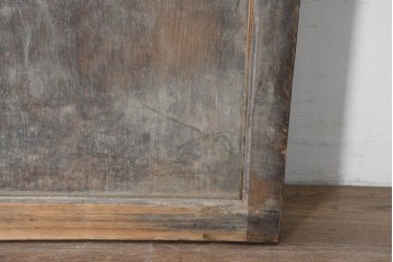 アンティーク建具　明治期　大きな金具と鋲打ちが目を引く幅広庄内蔵戸1枚　(R-086485)