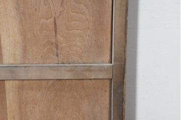 アンティーク建具　明治期　大きな金具と鋲打ちが目を引く幅広庄内蔵戸1枚　(R-086485)