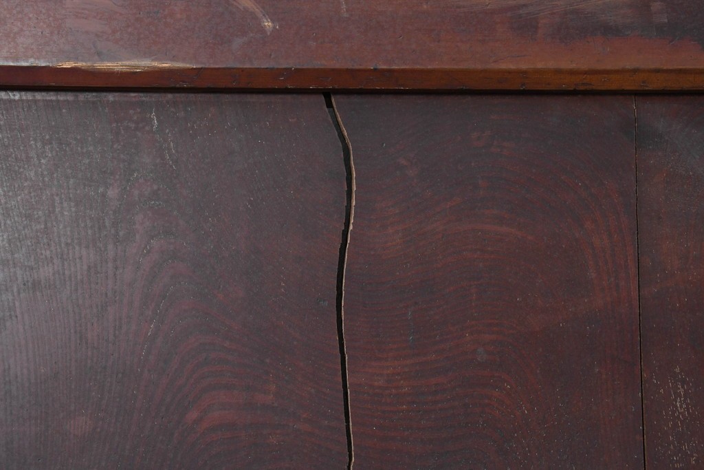 アンティーク建具　明治から大正期　岩手産　存在感ある飾り金具がかっこいい格子蔵戸1枚　(R-086486)