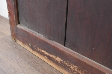 アンティーク建具　明治から大正期　岩手産　存在感ある飾り金具がかっこいい格子蔵戸1枚　(R-086486)