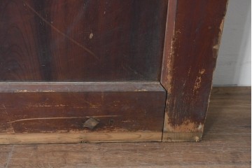 アンティーク建具　明治から大正期　岩手産　存在感ある飾り金具がかっこいい格子蔵戸1枚　(R-086486)