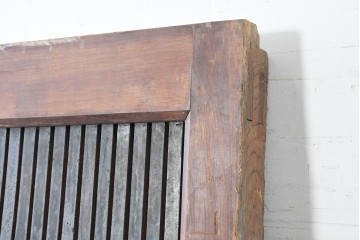 アンティーク建具　明治から大正期　上手物!　重厚な鉄板張りの大振り蔵戸1枚　(R-086489)