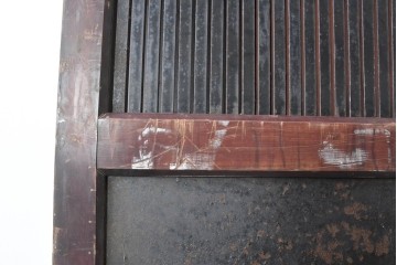 アンティーク建具　明治から大正期　上手物!　重厚な鉄板張りの大振り蔵戸1枚　(R-086489)
