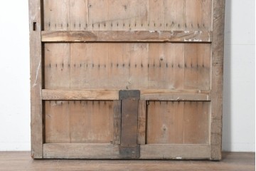 アンティーク建具　明治から大正期　上手物!　重厚な鉄板張りの大振り蔵戸1枚　(R-086489)