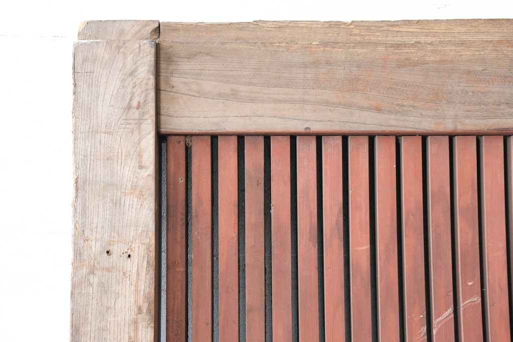 アンティーク建具　明治から大正期　上手物!　重厚な鉄板張りの大振り蔵戸1枚　(R-086489)