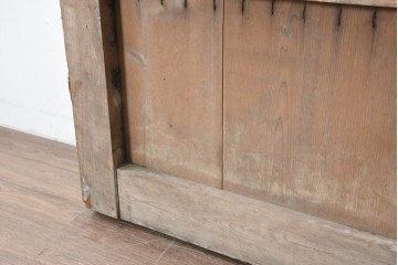 アンティーク建具　明治から大正期　上手物!　重厚な鉄板張りの大振り蔵戸1枚　(R-086489)