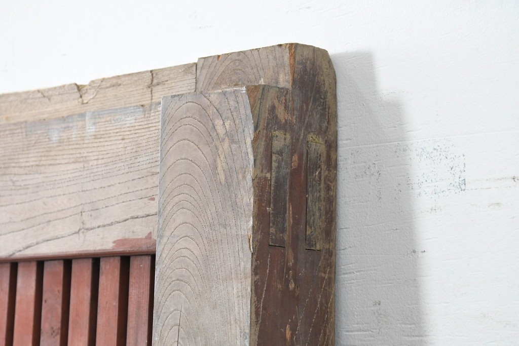 アンティーク建具　明治から大正期　上手物!　重厚な鉄板張りの大振り蔵戸1枚　(R-086489)