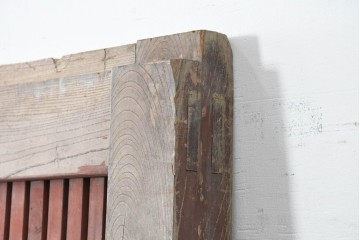 アンティーク建具　明治から大正期　上手物!　重厚な鉄板張りの大振り蔵戸1枚　(R-086489)