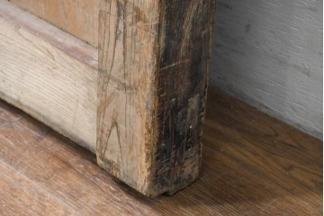 アンティーク建具　明治から大正期　上手物!　重厚な鉄板張りの大振り蔵戸1枚　(R-086489)