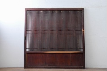 アンティーク建具　大正から昭和初期　細やかな格子が印象的な幅広の蔵戸1枚　(R-086493)