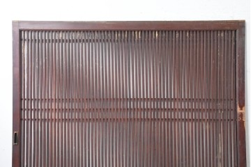 アンティーク建具　大正から昭和初期　細やかな格子が印象的な幅広の蔵戸1枚　(R-086493)