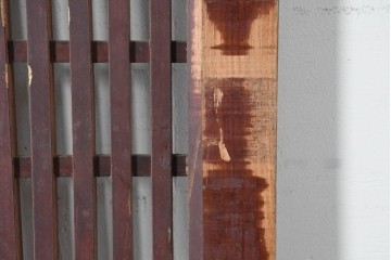 アンティーク建具　大正から昭和初期　細やかな格子が印象的な幅広の蔵戸1枚　(R-086493)