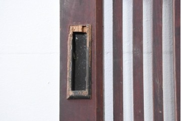 アンティーク建具　大正から昭和初期　細やかな格子が印象的な幅広の蔵戸1枚　(R-086493)