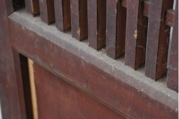 アンティーク建具　大正から昭和初期　細やかな格子が印象的な幅広の蔵戸1枚　(R-086493)