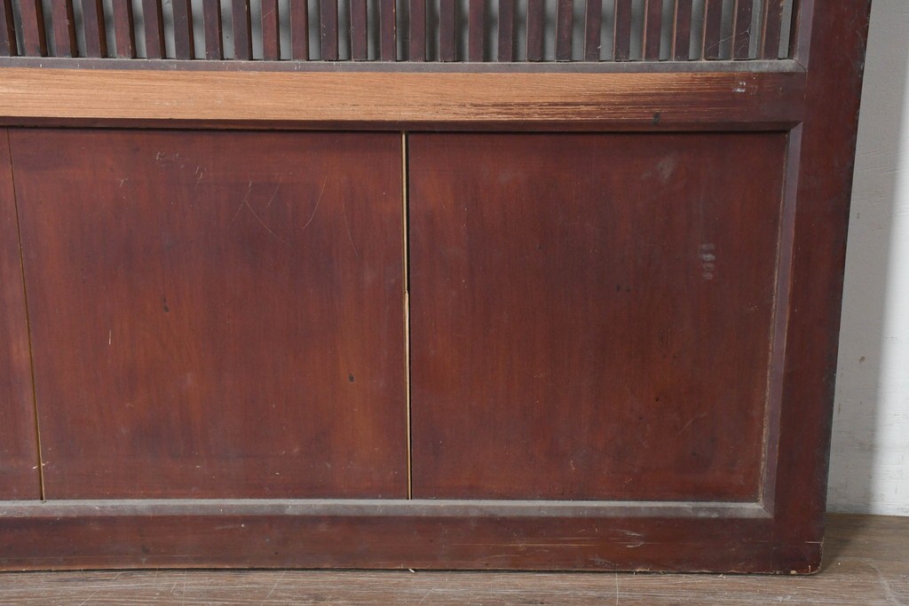 アンティーク建具　大正から昭和初期　細やかな格子が印象的な幅広の蔵戸1枚　(R-086493)