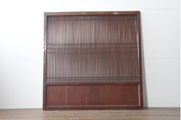 アンティーク建具　大正から昭和初期　細やかな格子が印象的な幅広の蔵戸1枚　(R-086493)