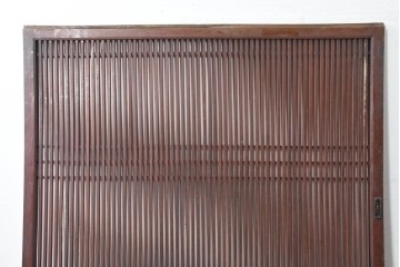 アンティーク建具　大正から昭和初期　細やかな格子が印象的な幅広の蔵戸1枚　(R-086493)