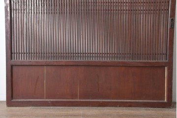 アンティーク建具　大正から昭和初期　細やかな格子が印象的な幅広の蔵戸1枚　(R-086493)