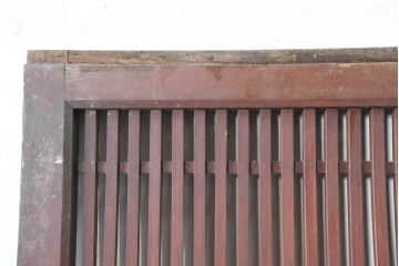 アンティーク建具　大正から昭和初期　細やかな格子が印象的な幅広の蔵戸1枚　(R-086493)