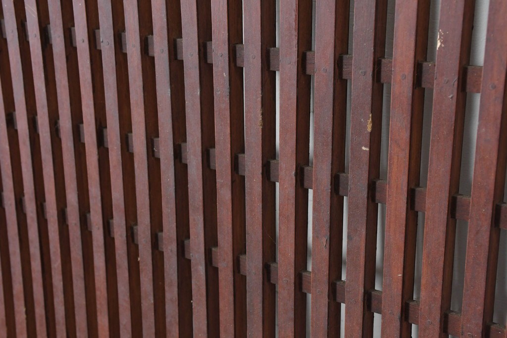 アンティーク建具　大正から昭和初期　細やかな格子が印象的な幅広の蔵戸1枚　(R-086493)