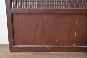 アンティーク建具　大正から昭和初期　細やかな格子が印象的な幅広の蔵戸1枚　(R-086493)