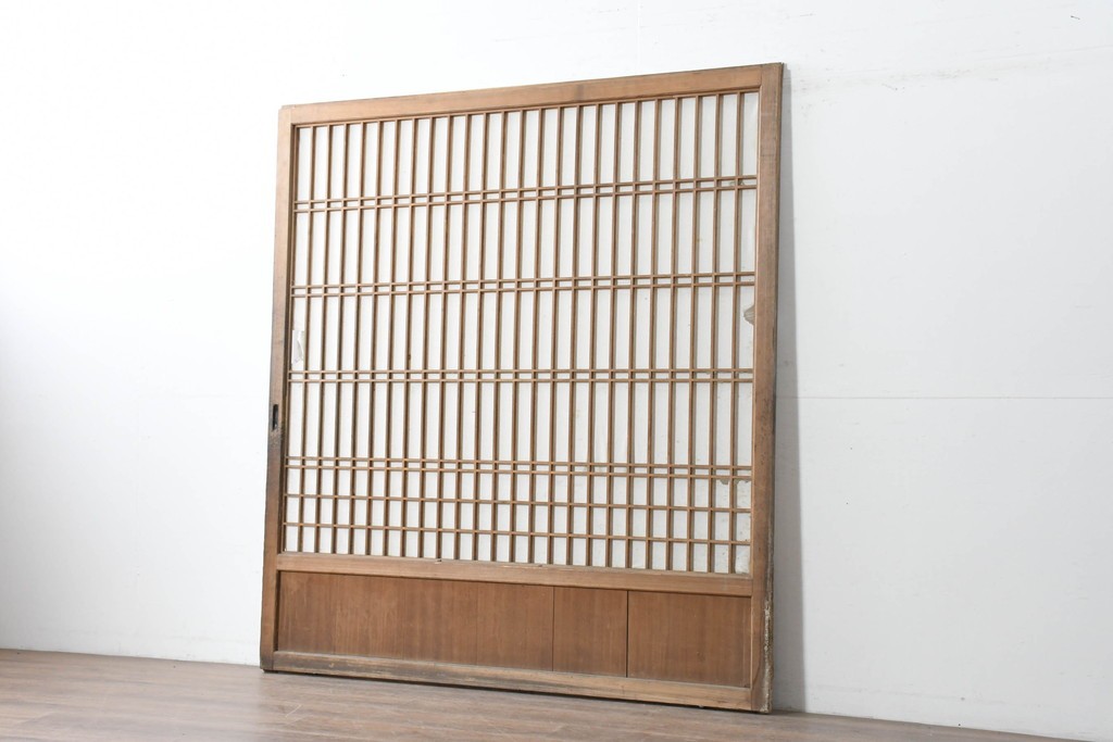 アンティーク建具　大正から昭和初期　端正な格子組みが上品な障子蔵戸1枚　(R-086494)