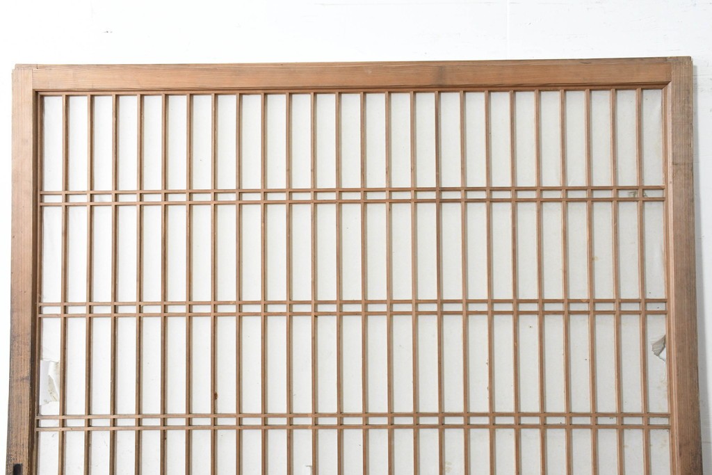 アンティーク建具　大正から昭和初期　端正な格子組みが上品な障子蔵戸1枚　(R-086494)