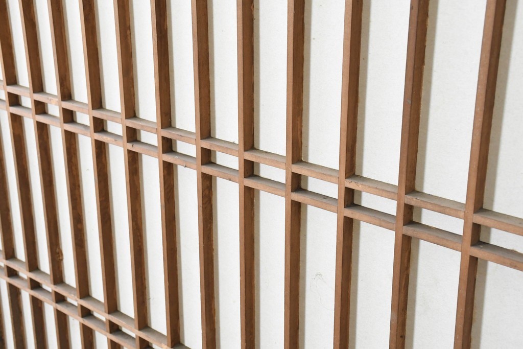アンティーク建具　大正から昭和初期　端正な格子組みが上品な障子蔵戸1枚　(R-086494)
