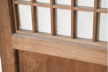 アンティーク建具　大正から昭和初期　端正な格子組みが上品な障子蔵戸1枚　(R-086494)
