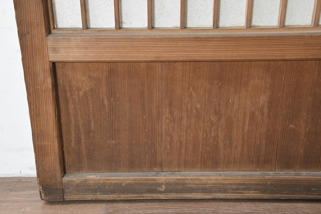 アンティーク建具　大正から昭和初期　端正な格子組みが上品な障子蔵戸1枚　(R-086494)