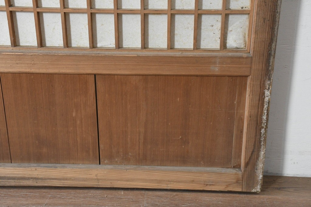 アンティーク建具　大正から昭和初期　端正な格子組みが上品な障子蔵戸1枚　(R-086494)