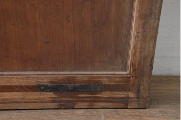 アンティーク建具　明治から大正期　上手物!　新潟産　総欅(ケヤキ)材　大振りで重厚な蔵戸1枚　(R-086497)