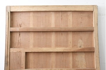 アンティーク建具　明治から大正期　上手物!　新潟産　総欅(ケヤキ)材　大振りで重厚な蔵戸1枚　(R-086497)
