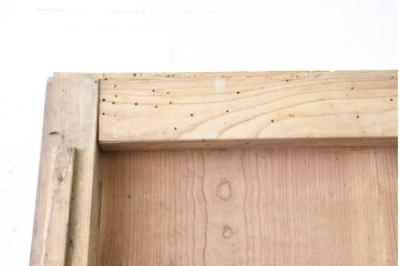 アンティーク建具　明治から大正期　上手物!　新潟産　総欅(ケヤキ)材　大振りで重厚な蔵戸1枚　(R-086497)