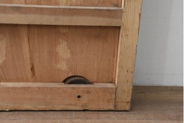 アンティーク建具　明治から大正期　上手物!　新潟産　総欅(ケヤキ)材　大振りで重厚な蔵戸1枚　(R-086497)