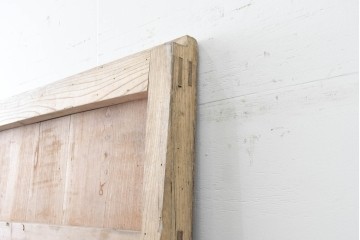 アンティーク建具　明治から大正期　上手物!　新潟産　総欅(ケヤキ)材　大振りで重厚な蔵戸1枚　(R-086497)