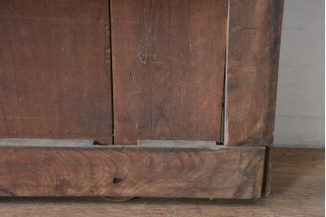 アンティーク建具　明治から大正期　重厚な金具と繊細な縦格子が調和する幅広格子蔵戸1枚　(R-086498)