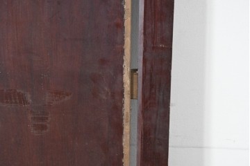 アンティーク建具　明治から大正期　漆塗り　風格ある佇まいの蔵戸1枚　(R-086499)