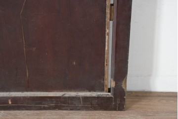 アンティーク建具　明治から大正期　漆塗り　風格ある佇まいの蔵戸1枚　(R-086499)