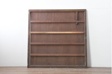 アンティーク建具　明治から大正期　漆塗り　風格ある佇まいの蔵戸1枚　(R-086499)