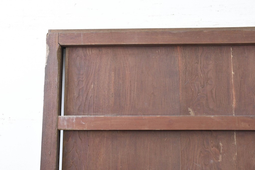 アンティーク建具　明治から大正期　漆塗り　風格ある佇まいの蔵戸1枚　(R-086499)