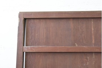 アンティーク建具　明治から大正期　漆塗り　風格ある佇まいの蔵戸1枚　(R-086499)