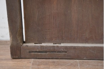 アンティーク建具　明治から大正期　漆塗り　風格ある佇まいの蔵戸1枚　(R-086499)