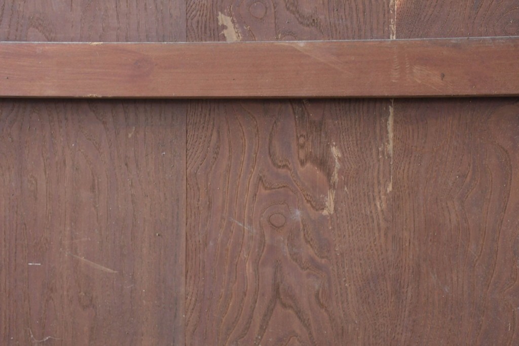 アンティーク建具　明治から大正期　漆塗り　風格ある佇まいの蔵戸1枚　(R-086499)