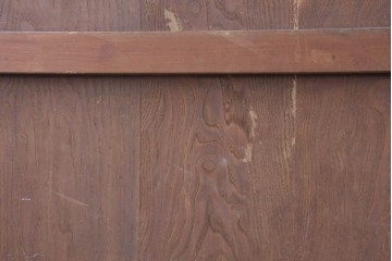 アンティーク建具　明治から大正期　漆塗り　風格ある佇まいの蔵戸1枚　(R-086499)