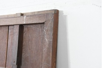 アンティーク建具　明治から大正期　漆塗り　風格ある佇まいの蔵戸1枚　(R-086499)