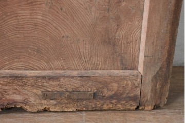 アンティーク建具　明治から大正期　木目豊かな腰板と細格子が調和した幅広格子蔵戸1枚　(R-086500)