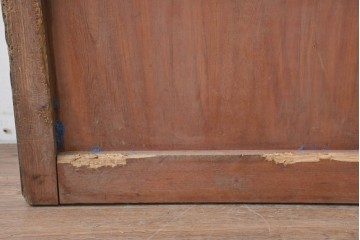 アンティーク建具　明治から大正期　狐格子と金網の組み合わせが趣深い蔵戸1枚　(R-086501)