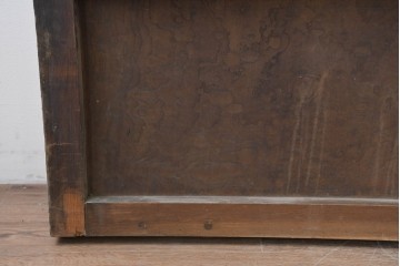 アンティーク建具　明治期　総欅(ケヤキ)材　博物館クラスの逸品!　玉杢が見事な蔵戸1枚　(R-086502)