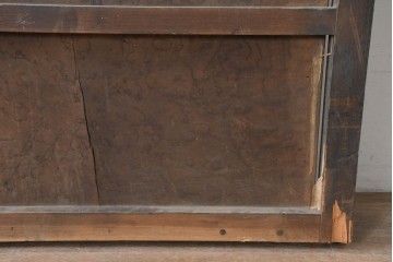 アンティーク建具　明治期　総欅(ケヤキ)材　博物館クラスの逸品!　玉杢が見事な蔵戸1枚　(R-086502)